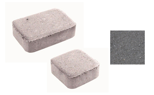 Плитка тротуарная, в комплекте 2 камня, Классико 1КО, гладкая, черный, завод Выбор