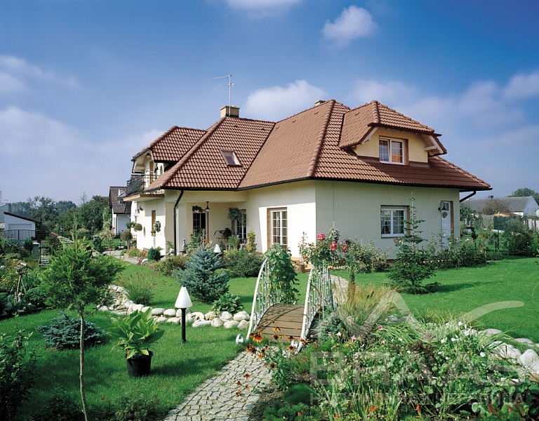 Черепица цементно-песчаная Франкфуртская, Braas, красный