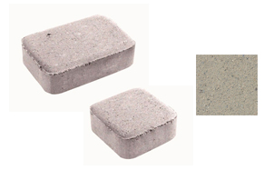 Плитка тротуарная, в комплекте 2 камня, Классико 1КО.4, гладкая, белый, завод Выбор